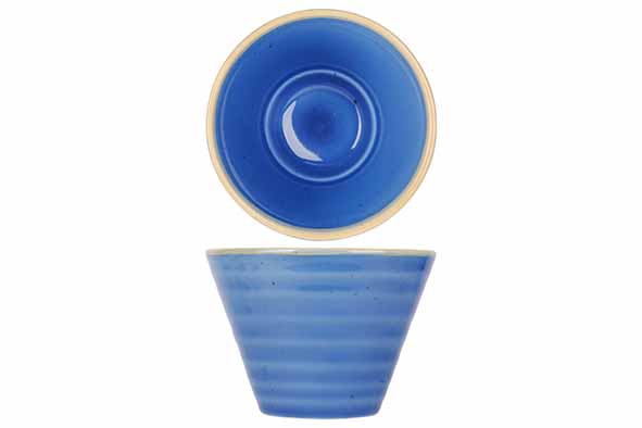 cosy & trendy ARTISAN BLAUW KOMMETJE 11CM ROND CONISCH 27CL