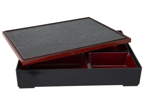 cosy & trendy ASIAN BENTO BOX ZWART-ROOD 30X24.5X6CM ABS