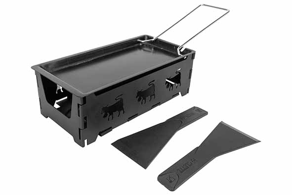cosy & trendy ASPEN RACLETTE INKLAPBAAR 2 PERSONEN + SPATEL NYLON
