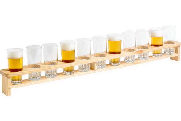 cosy & trendy BIERLAT 1M VR 11 GLAZEN 22CL HOUT FSC-HOUT