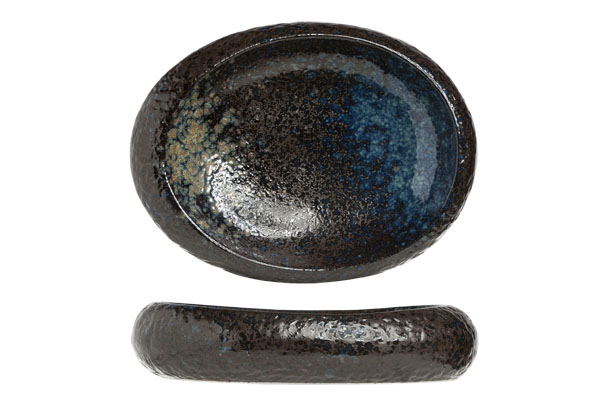 cosy & trendy BLACK YORU SCHAAL OVAAL 24X21XH5.5CM 31CL