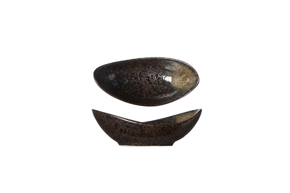 cosy & trendy BLACK YORU SCHAALTJE OVAAL 10X5XH3CM 2.5CL