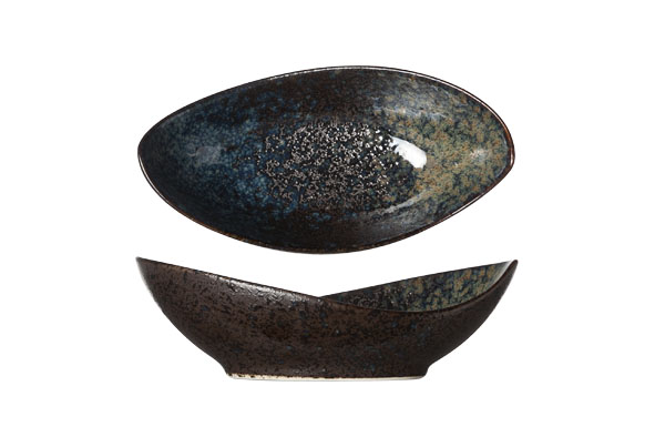 cosy & trendy BLACK YORU SCHAALTJE OVAAL 16X8XH5CM 9CL