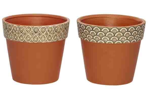 cosy & trendy BLOEMPOT ASS2 TC ZAND 15XH13 6CM ROND KE RAMIEK