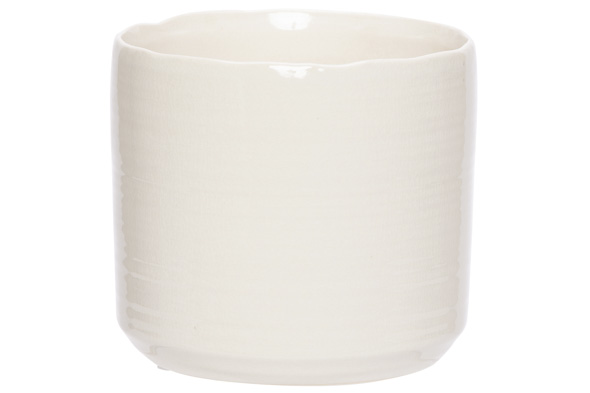 cosy & trendy BLOEMPOT CREME 13X13XH12 5CM CILINDRISCH AARDEWERK