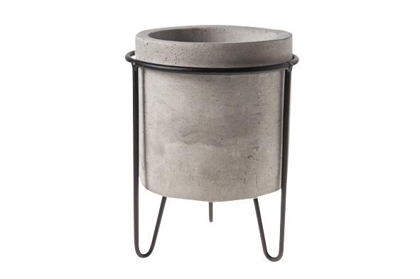 cosy & trendy BLOEMPOT GRIJS ROND BETON 13.5X13.5X17.5