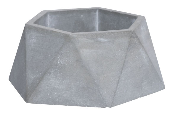 cosy & trendy BLOEMPOT GRIJS ZESHOEK AARDEWERK 12X11XH 5.5CM