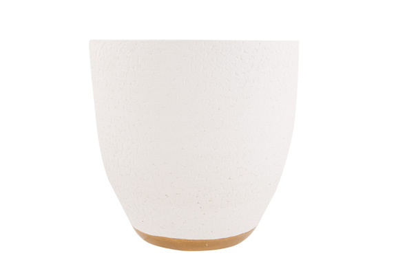 cosy & trendy BLOEMPOT IRREGULAR WIT 24X24XH24CM ROND AARDEWERK