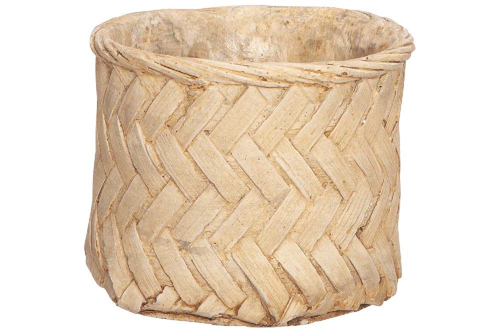 cosy & trendy BLOEMPOT LARGO BEIGE 13 5X13 5XH11 5CM R OND CEMENT