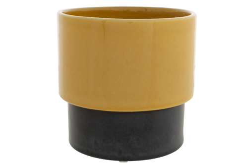 cosy & trendy BLOEMPOT MADEIRA OKER 13 5X14XH12CM ROND AARDEWERK