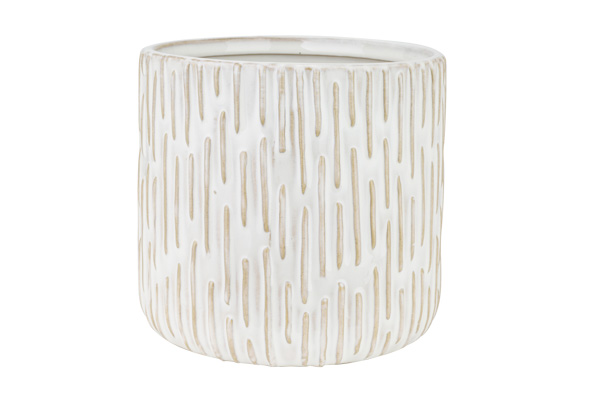 cosy & trendy BLOEMPOT RAIN GREIGE 11 5X11 5XH11 5CM C ILINDRISCH AARDEWERK