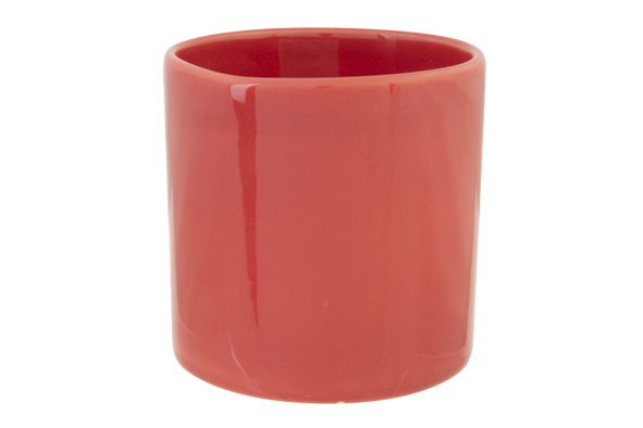 cosy & trendy BLOEMPOT ROOD 10X10XH10CM CILINDRISCH AA RDEWERK