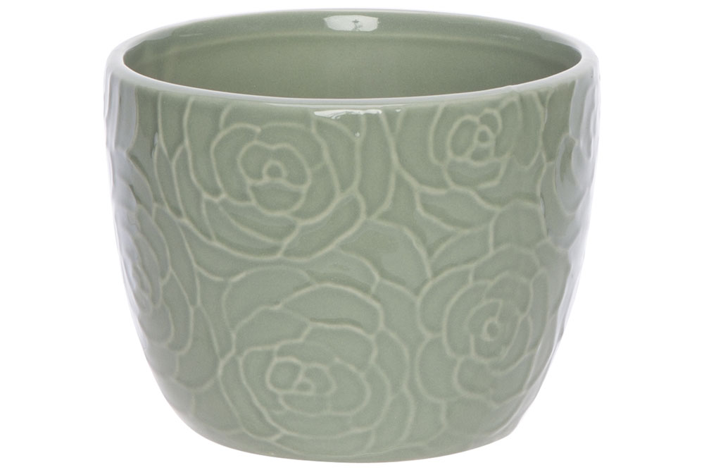 cosy & trendy BLOEMPOT ROSE GROEN D13XH10CM ROND CONIS CH DOLOMIET