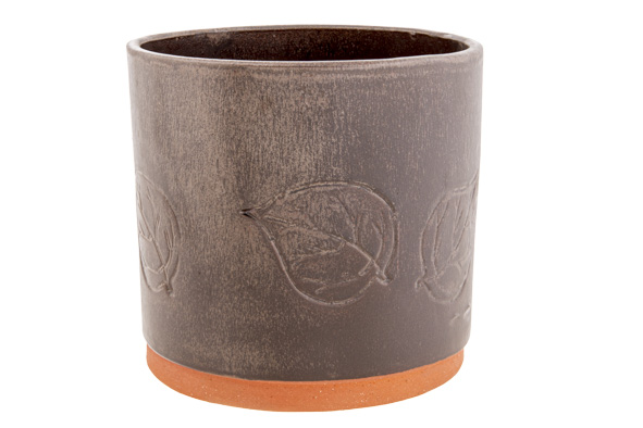 cosy & trendy BLOEMPOT SABANA REACTIVE GLAZING BRUIN 1 1X11XH11CM ROND AARDEWERK