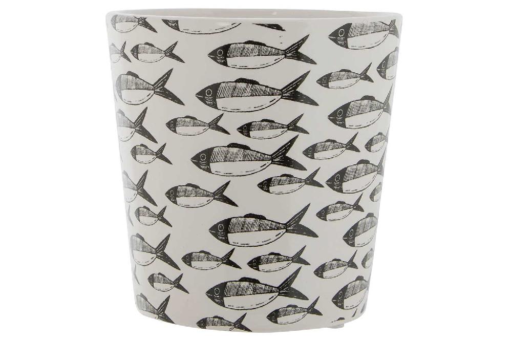 cosy & trendy BLOEMPOT SARDINAS DONKERBLAUW 13X13XH13 CM CONISCH DOLOMIET