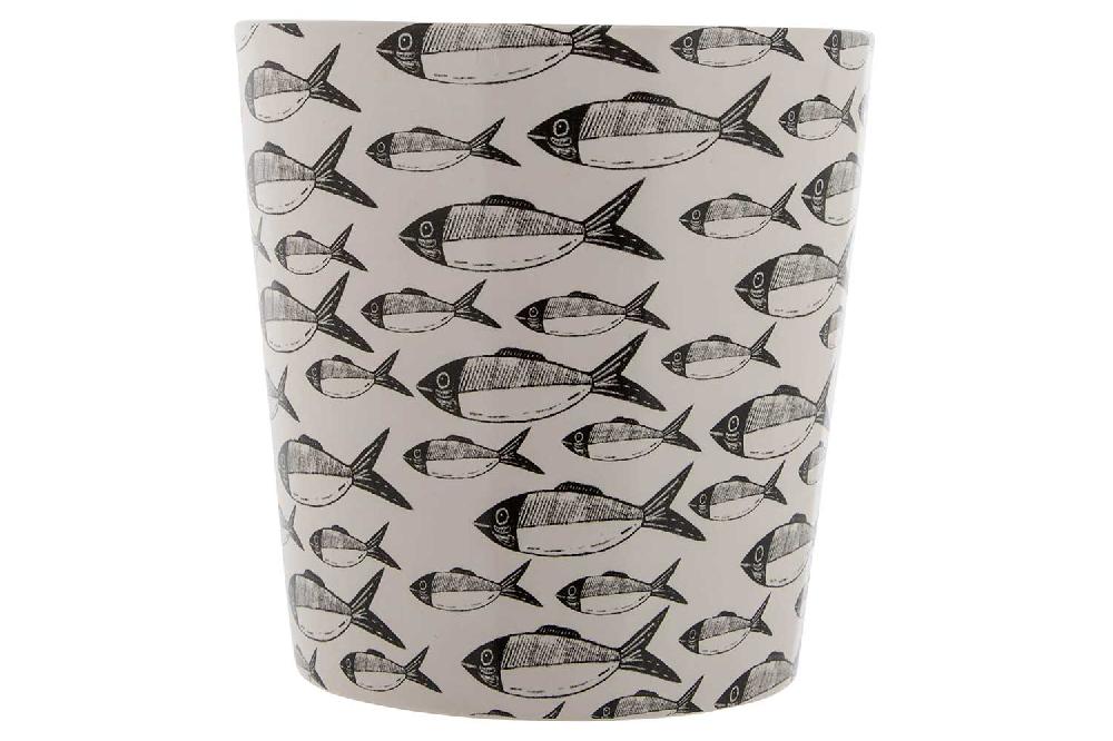 cosy & trendy BLOEMPOT SARDINAS DONKERBLAUW 17X17XH17 CM CONISCH DOLOMIET