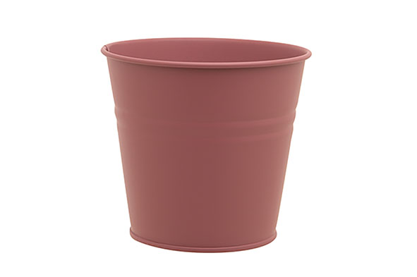 cosy & trendy BLOEMPOT URBAN ROZE 18X14XH16CM ROND CON ISCH METAAL