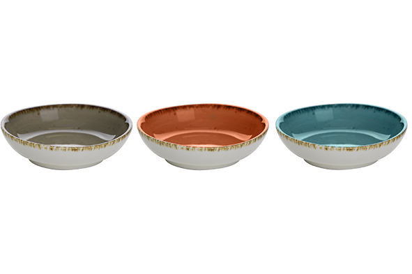 cosy & trendy BRISBANE APEROSCHAALTJE 3 ASS D9 5XH2 7 CM - BLUE-GREY-ORANGE