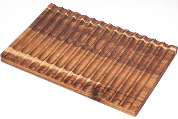 cosy & trendy BROODSNIJPLANK GERIBD ACACIA 40X25XH2CM