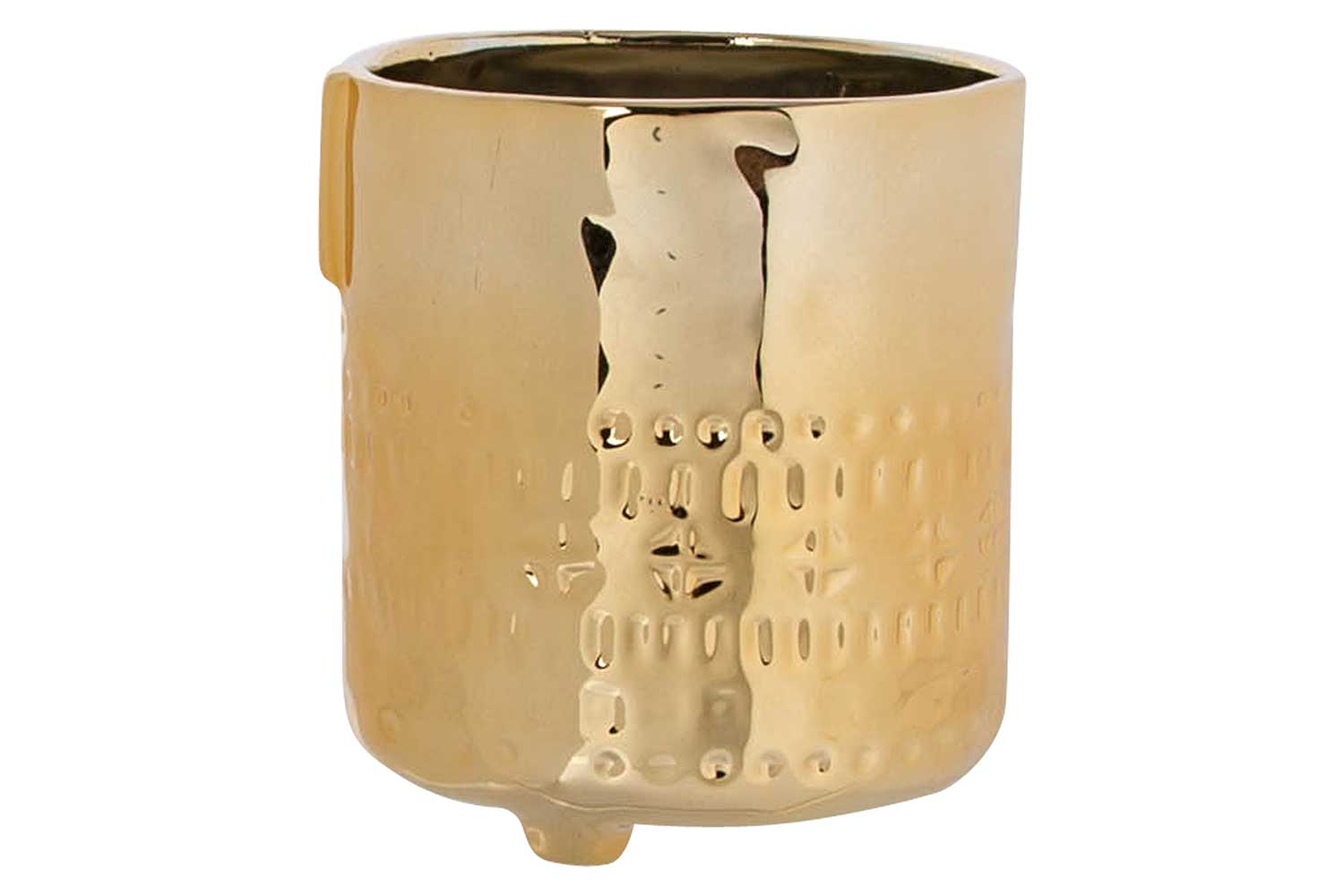 cosy & trendy CACHEPOT FACE GOUD 9 5X9 5XH10 8CM AARDE WERK