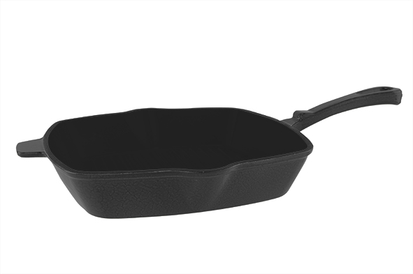 cosy & trendy CASTARD GRILLPAN MATZWART 21X21XH4.8CM GIETIJZER