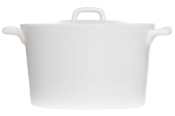 cosy & trendy CLIO WHITE POTJE MET DEKSEL 1.16L D18X H8.5CM