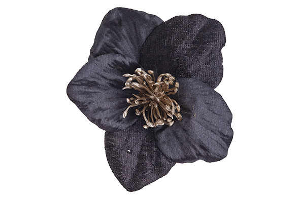 cosy & trendy CLIP HELLEBORIS ZWART 9X9XH5CM KUNSTSTOF