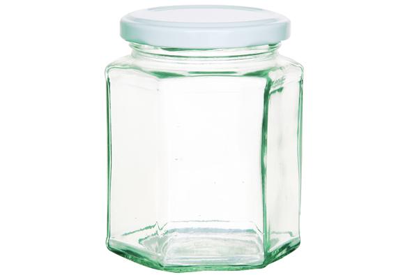 cosy & trendy CONFITUURBOKAAL 6 HOEKIG SET3 WIT 324ML