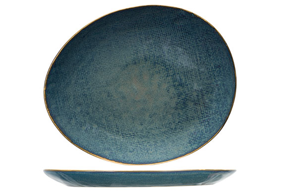 cosy & trendy AICHA BLUE PLAT BORD 27X23CM OVAAL