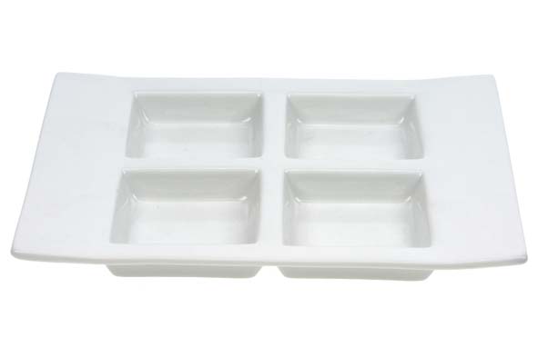 cosy & trendy APEROSCHAALTJE WIT 14 5X19CM 4VAKJES