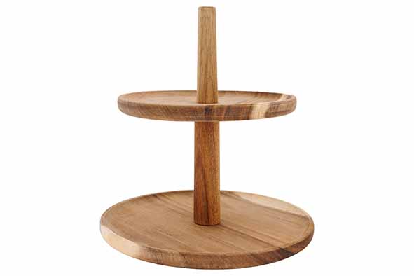 cosy & trendy ETAGERE ROND ACACIA - 2 LAGEN D22XH24CM