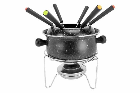 cosy & trendy FONDUE D16CM EMAILLE + 6 VORKEN