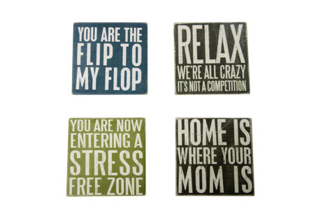 cosy & trendy GLASONDERZETTER 10.8X10.8CM SET 4 ASS