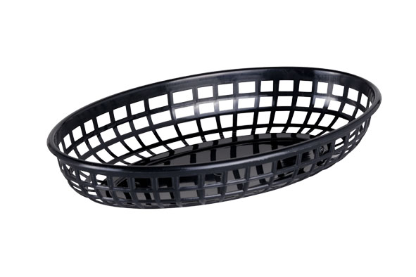 Cosy & Trendy HAMBURGERMANDJE SET6 ZWART 23X14XH4CM