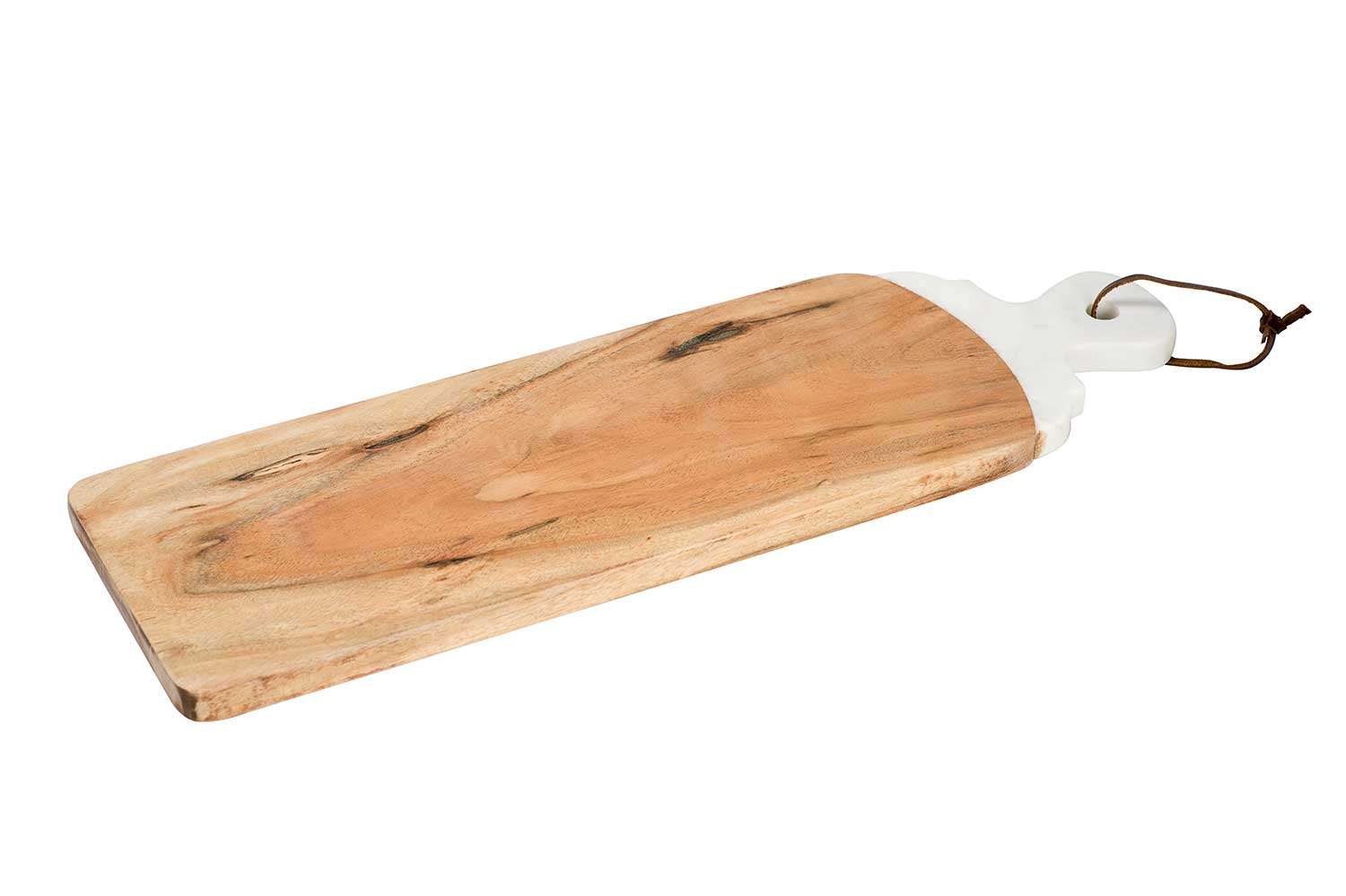 Cosy & Trendy HOUT WIT MARMER DIENBLAD 49X16CM