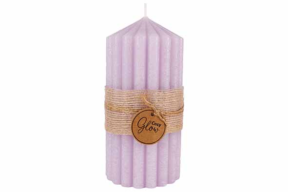 cosy & trendy KAARS RIBBLE LILA 7X7XH14CM 60H