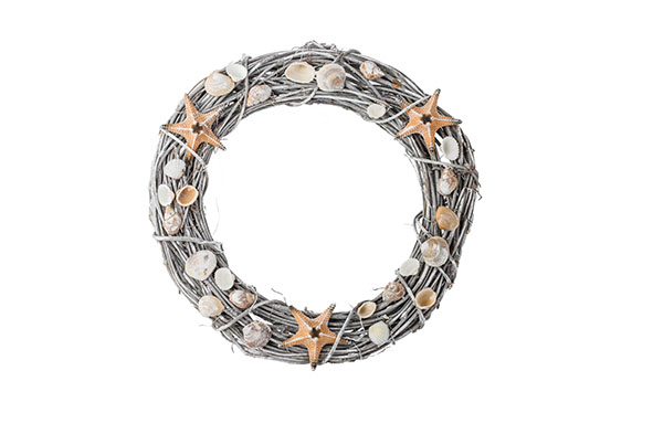 Cosy & Trendy KRANS BEACH NATUUR 38X38XH65CM