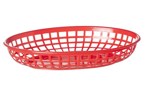 cosy & trendy MANDJE OVAAL SET6 ROOD 23X14XH4CM