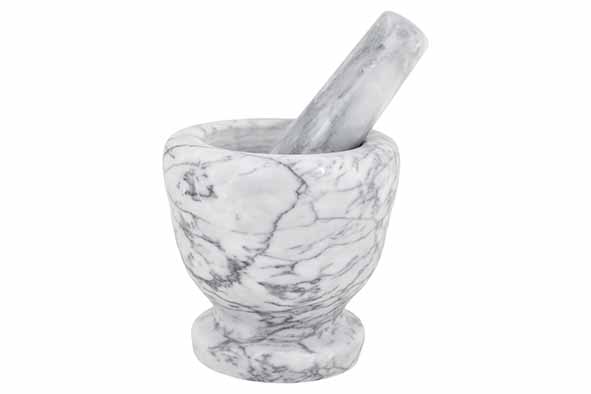 cosy & trendy MORTIER MARMER WIT/GRIJS D10CM 21CL