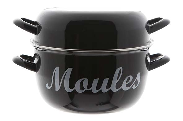 cosy & trendy MOULES MOSSELPOT 4KG ZWART NIEUW D24CM