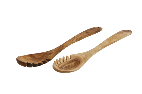 cosy & trendy SALADE SERVEERSET 30CM OLIJFHOUT