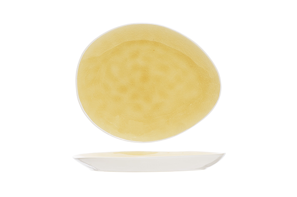 cosy & trendy SPIRIT MUSTARD BORD OVAAL 19.5X16.5CM