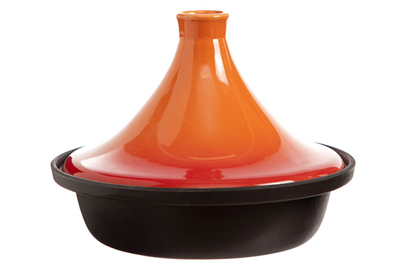 Cosy & Trendy TAJINE ZWART-ORANJE DIA 25CM INDUCTIE
