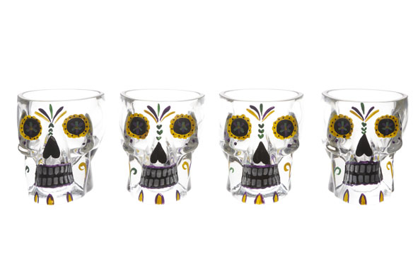 cosy & trendy TIKI GLAS DOODSKOP SET4 D6 7X6 8CM