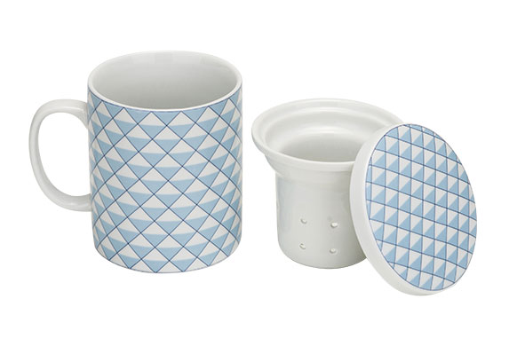 cosy & trendy TISANIERE DECO BLAUW D8XH10 5CM 28CL