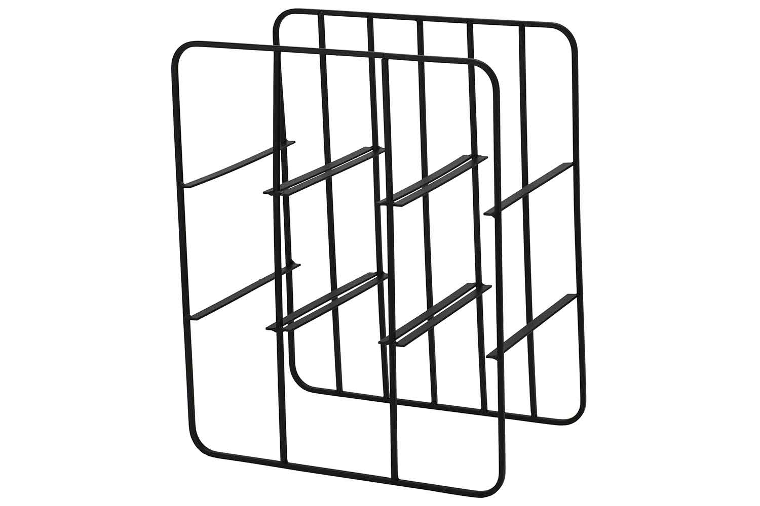 cosy & trendy WIJNFLESREK ZWART 30X20XH37CM METAAL