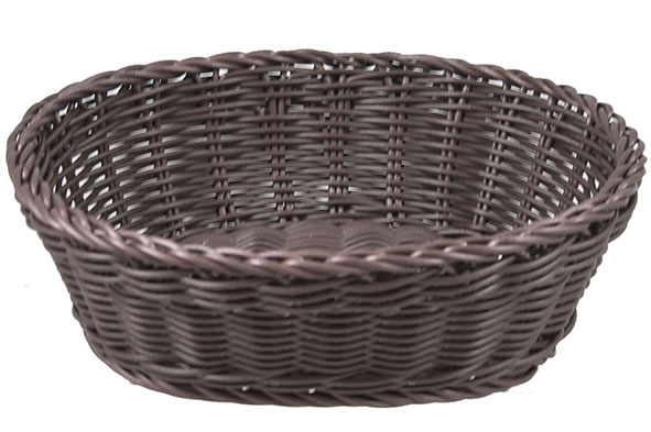 cosy & trendy CT PROF MANDJE BRUIN 25X20XH7 5CM OVAAL PLASTIEK