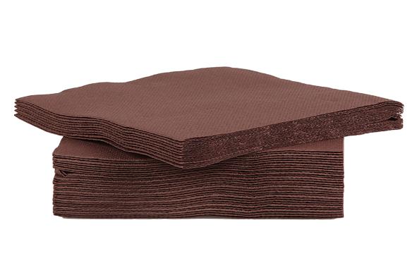 cosy & trendy CT PROF SERVIET TT S40 25X25CM CHOCOLAT PAPIER TEXTIEL-TOUCH