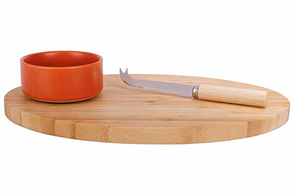 cosy & trendy DELA APEROSET 3PCS - SERVEERPLANK 35X23 CM + BOWL D10 5X5CM + KAASMES