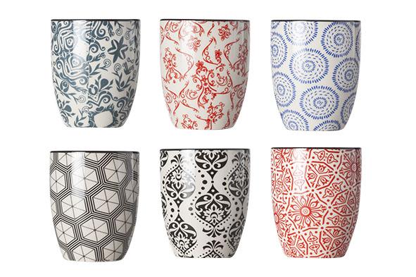 cosy & trendy DELIRIO MINI BEKER D5.6XH6.7CM 6 ASS ZONDER OOR - 9CL